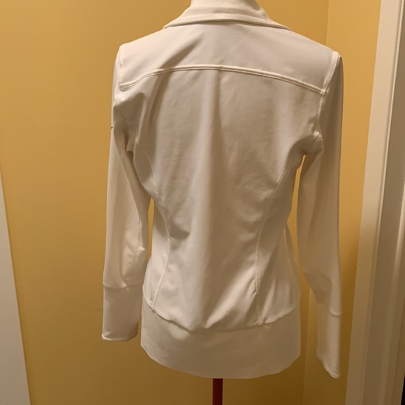 Y2K Nike Fit Dry White Double Zip Front Women's Turtleneck Jacket - Picture 9 of 9